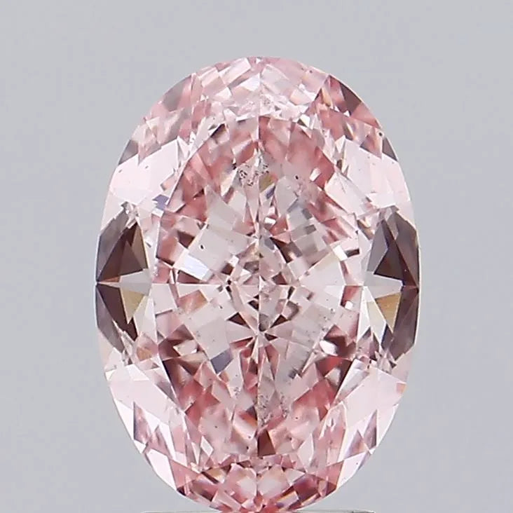 3.04ct Oval Lab Grown Diamond (Fancy Vivid Pink, Clarity VS2, IGI)