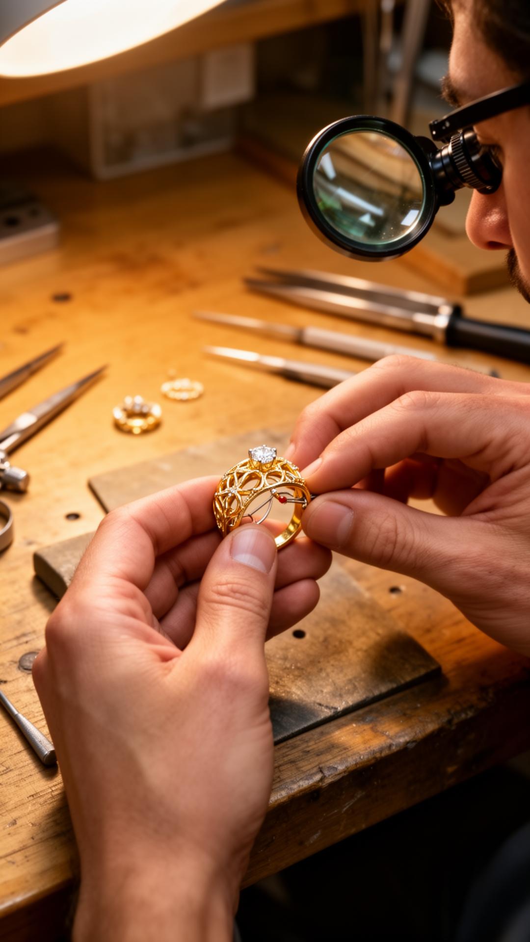Master jeweler at work