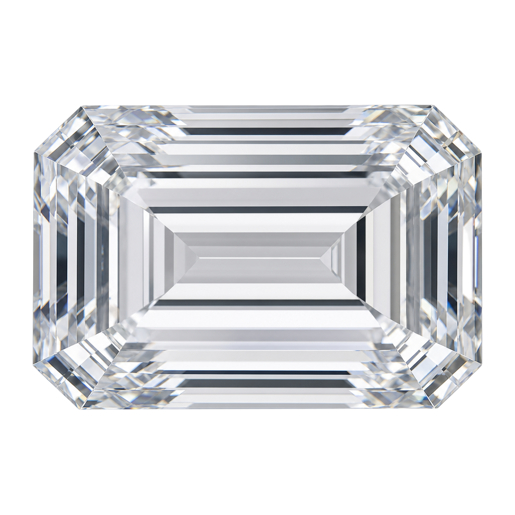 Emerald cut diamond