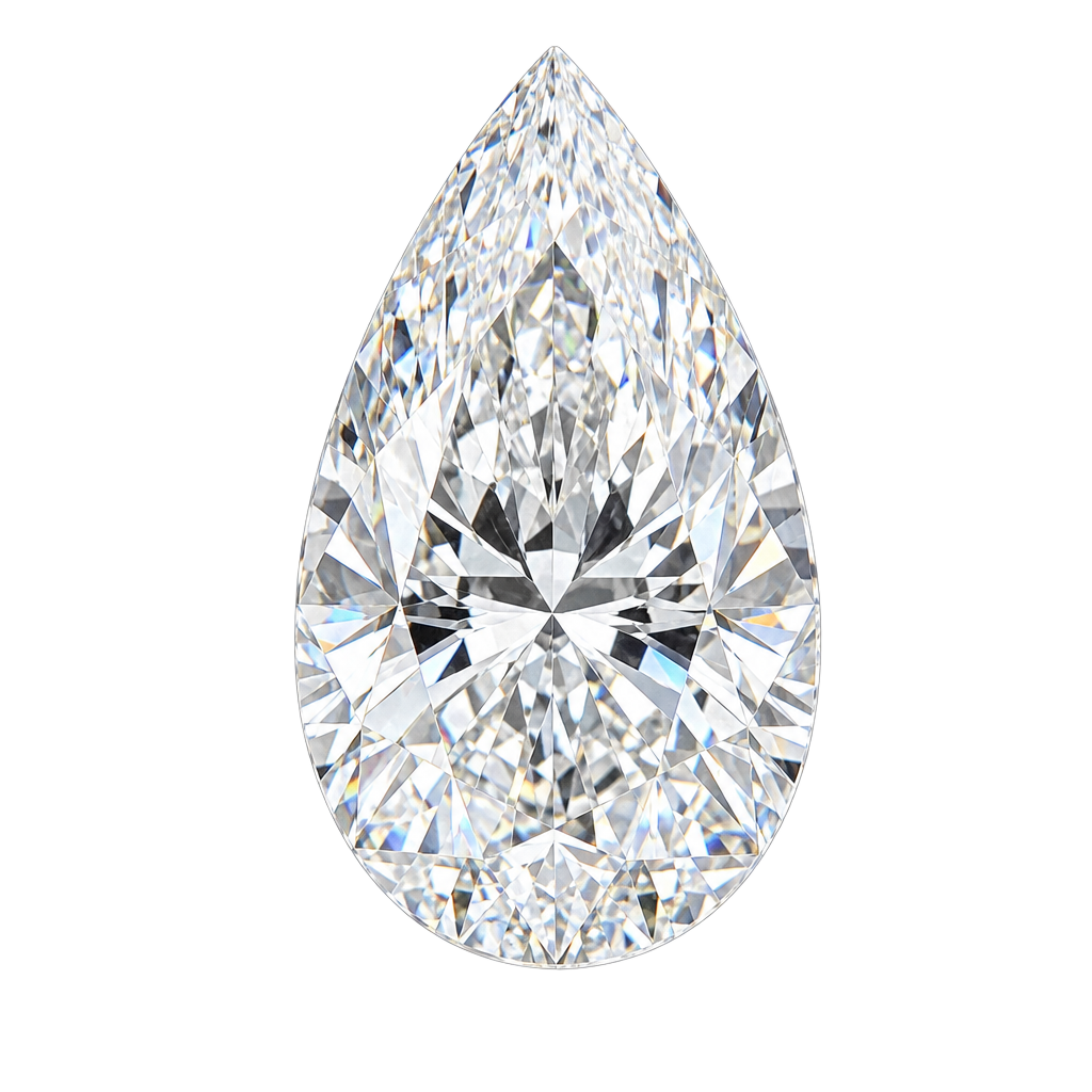 Pear cut diamond